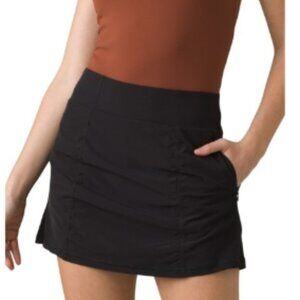 Prana Women's Railay‎ Skort Ruched Gathered Sides Skirt w/ Shorts Outdoor Hiking
